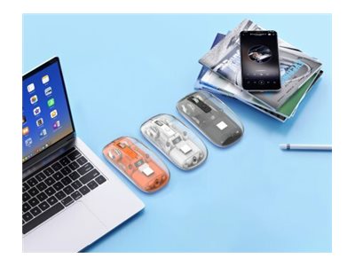 MH Transparente USB-A Funkmaus 4T orange