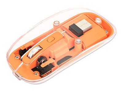 MH Transparente USB-A Funkmaus 4T orange