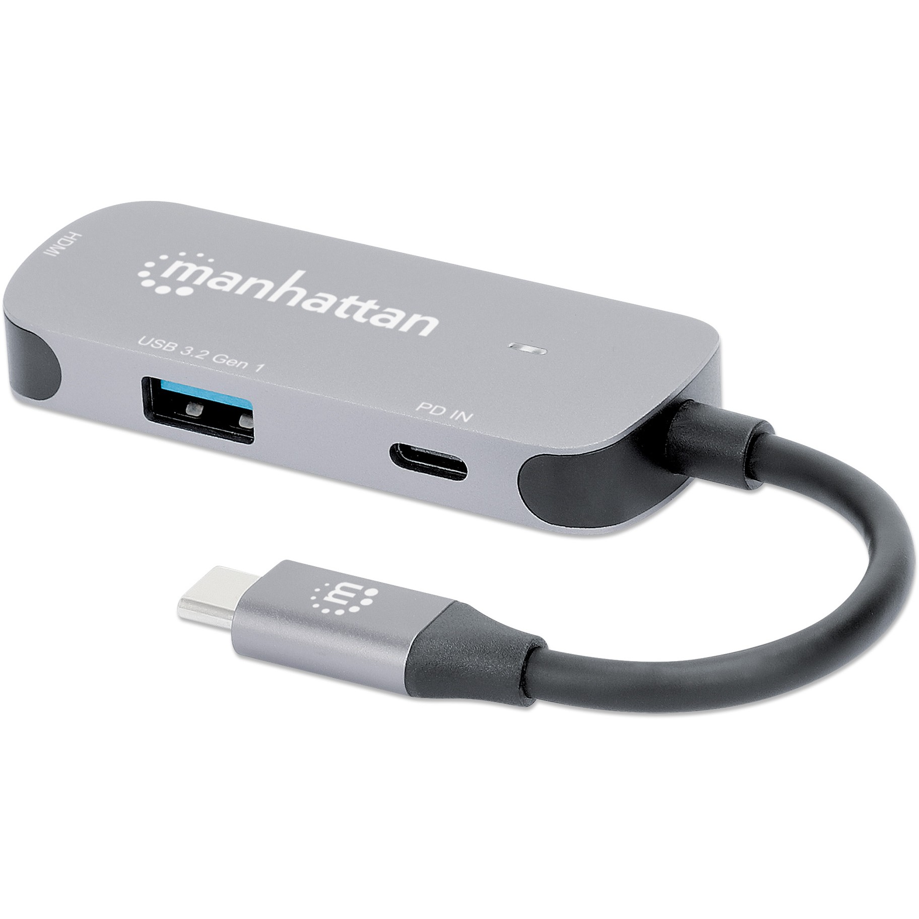 MANHATTAN 3-in-1 Dock USB-A/USB-C PD 4K60 HDMI USB USB-C PD