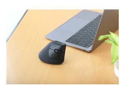 MANHATTAN Ergonomisch Vertikale Funkmaus USB-A schwarz