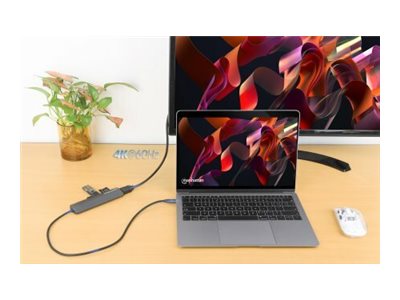 MANHATTAN USB-C PD auf HDMI 7-in-1 4K Dockingstation grau