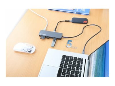 MANHATTAN USB-C PD auf HDMI 9-in-1 4K Dockingstation grau