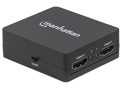 MANHATTAN 1080p 2-Port HDMI-Splitter Strom über USB schwarz