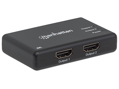 MANHATTAN 4K 2-Port HDMI-Splitter 4K@30Hz Netzteil schwarz