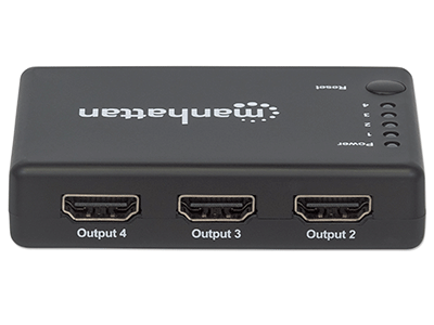 MANHATTAN 4K 4-Port HDMI-Splitter 4K@30Hz Netzteil schwarz