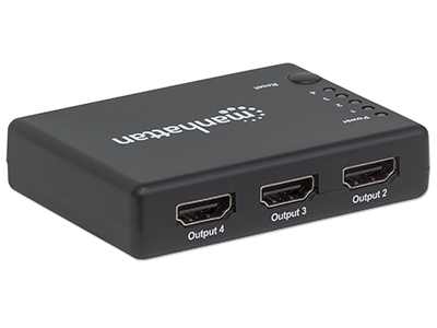 MANHATTAN 4K 4-Port HDMI-Splitter 4K@30Hz Netzteil schwarz