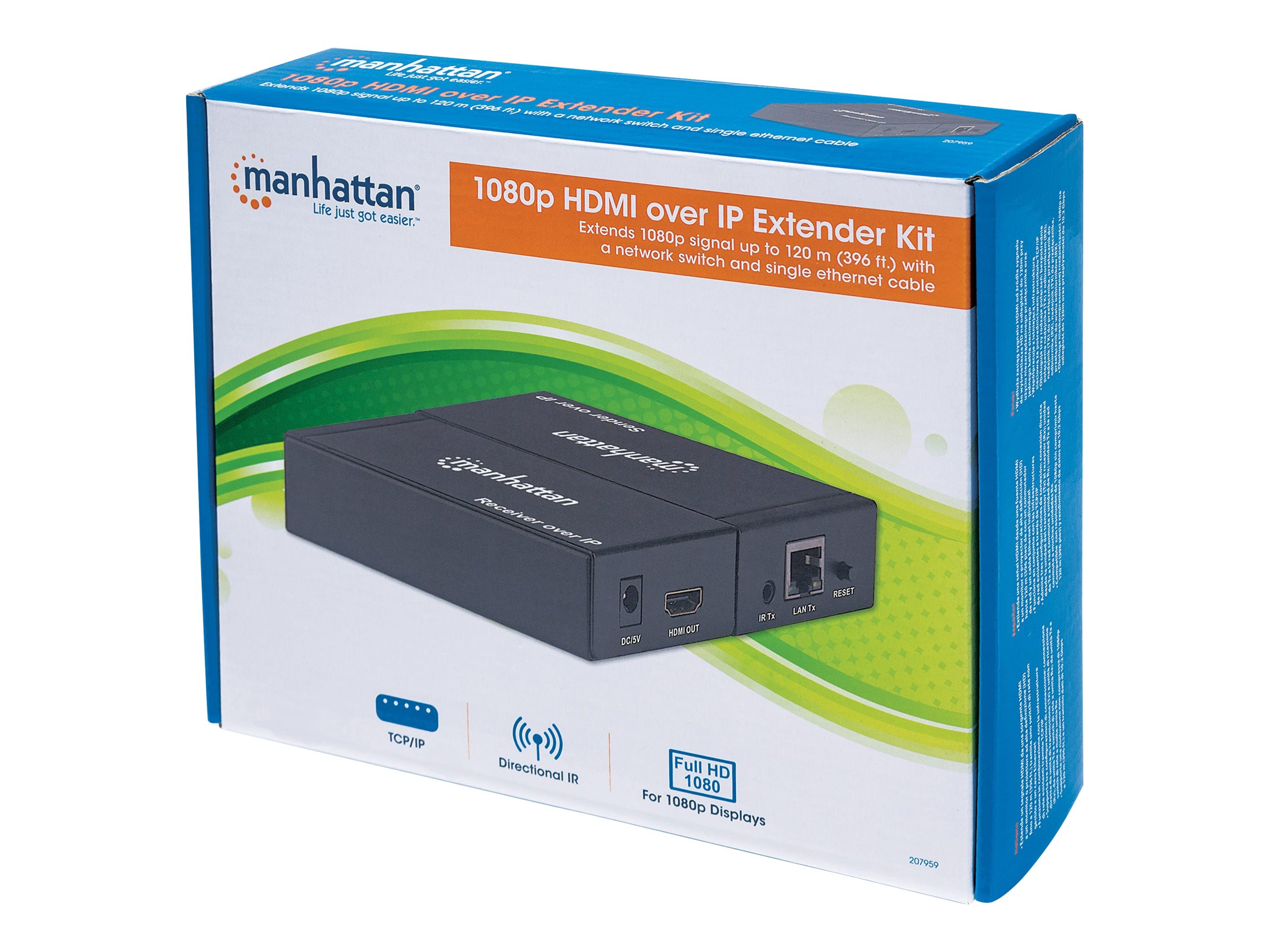 MANHATTAN 1080p HDMI Over IP Extender Kit Verlängerung 120m