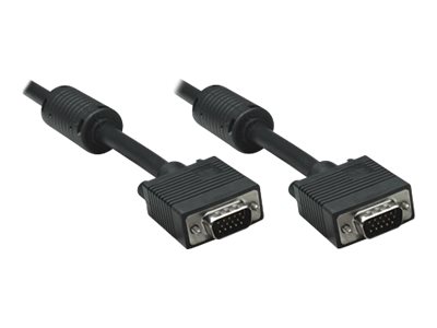 MANHATTAN SVGA Kabel HD15 St/St  1.8m  Ferritkern   schwarz