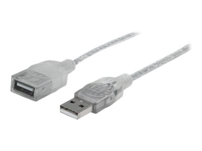 MH USB Kabel A-St./A-Buchse 1,8m silber