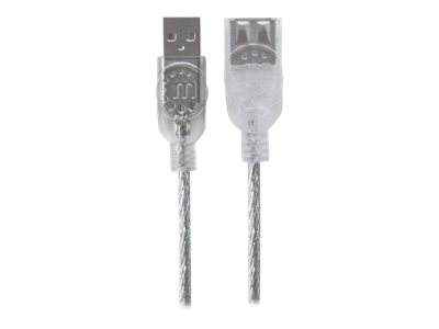 MH USB Kabel A-St./A-Buchse 1,8m silber