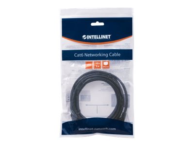 INT Netzwerkkabel Cat6 U/UTP 5m schwarz