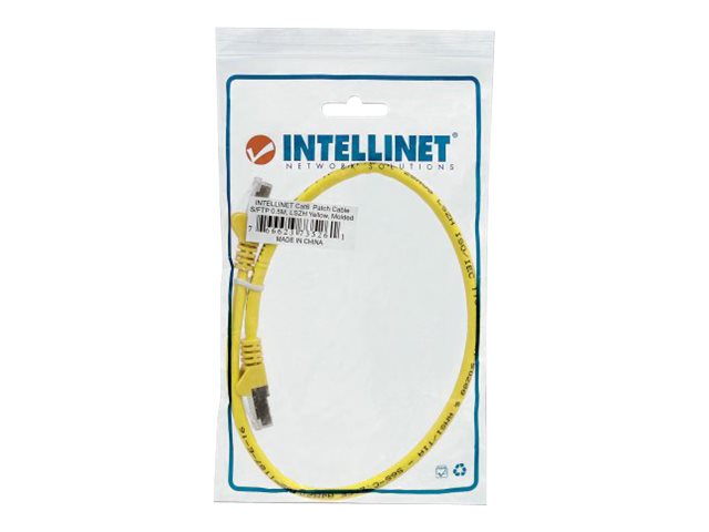 INTELLINET Patchkabel Cat6A CU S/FTP LSZH 0.50m gelb