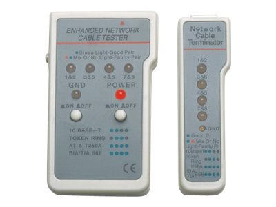 INTELLINET Kabeltester Multifunktions RJ45/RJ11  beige/grau