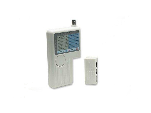 INTELLINET Kabeltester 4-in-1 RJ45/RJ11/USB/BNC       beige retail