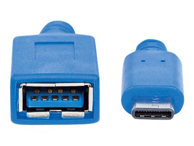 MANHATTAN USB Kabel 3.1 C -> A St/Bu  0.15m blau