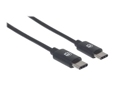 MANHATTAN USB 2.0 Typ C-Kabel 2m schwarz