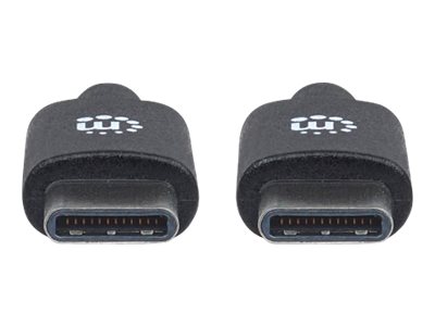 MANHATTAN USB 2.0 Typ C-Kabel 2m schwarz