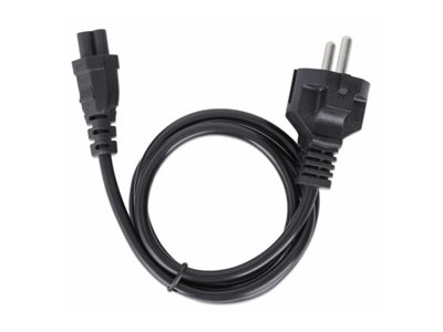 Manhattan Stromkabel C5 auf Schutzkontakt 3m schwarz