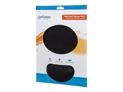 MANHATTAN Mauspad Schaumstoff mit Handballenauflage schwarz retail