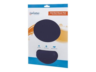 MANHATTAN Mauspad Schaumstoff mit Handballenauflage blau