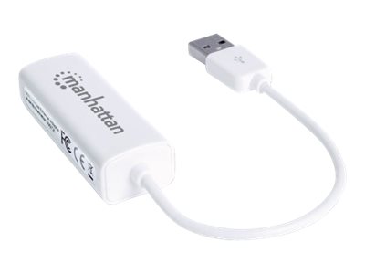 MANHATTAN USB Adapter USB 2.0 -> RJ45 Fast Ethernet    weiß