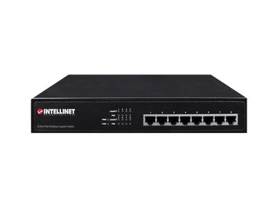 INTELLINET Switch  8x GE Desktop PoE+