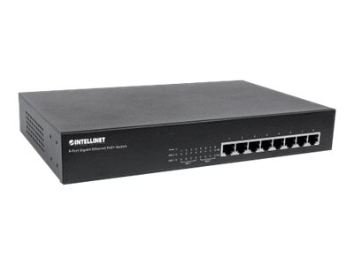 INTELLINET Switch  8x GE Desktop PoE+