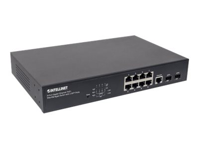 INTELLINET Switch 8-Port Gigabit Web-Managed PoE+ Desk 2xSFP