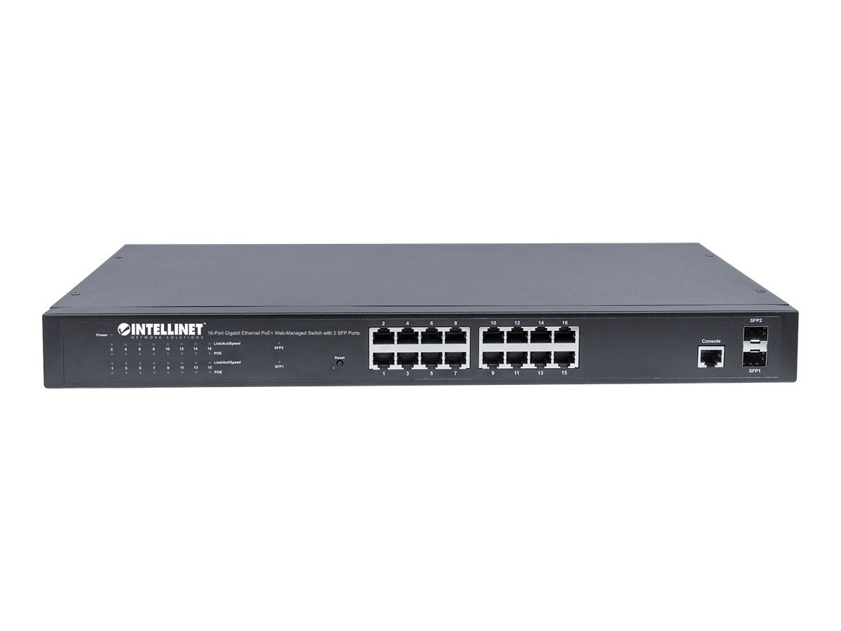 INT 16-Port Gigabit Ethernet PoE+ Switch