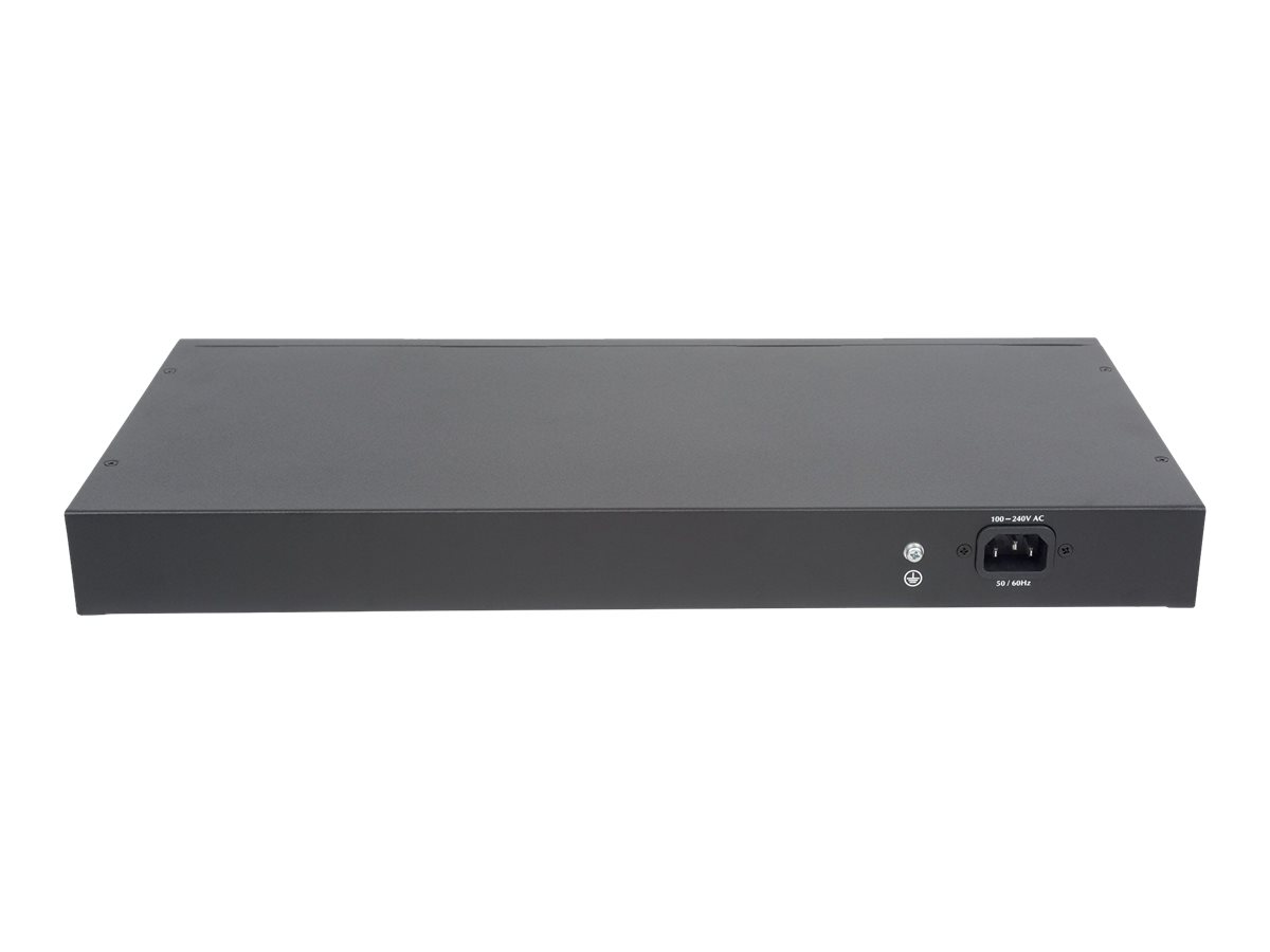 INTELLINET Switch 16-Port Gigabit PoE+ LCD-Anzeige 19 2xSFP