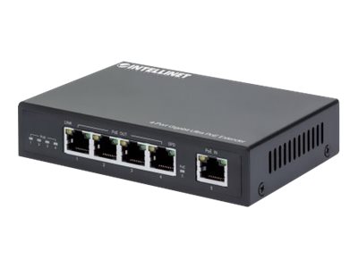 INT 4Port Gig PoE-Extender bis 90W Out