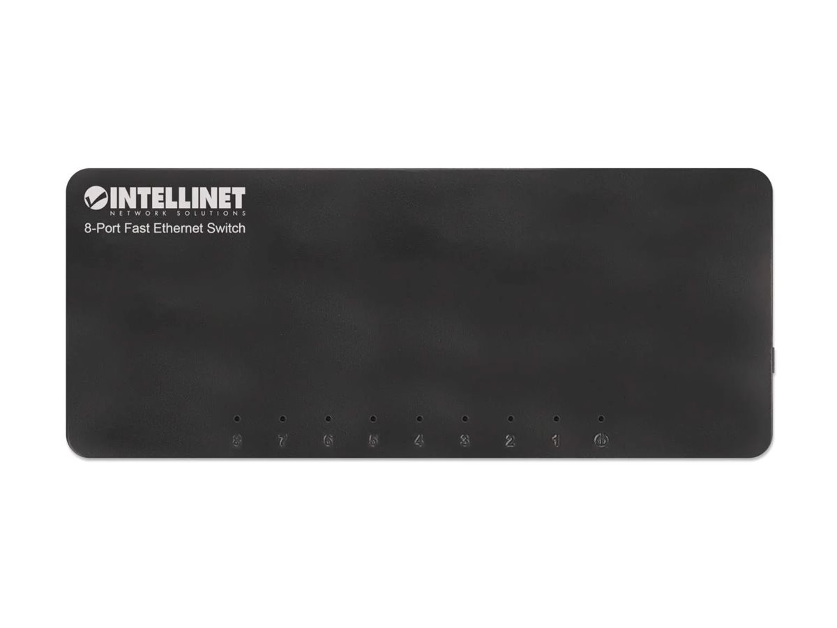 INTELLINET Desktop 8-Port Fast Ethernet Switch schwarz