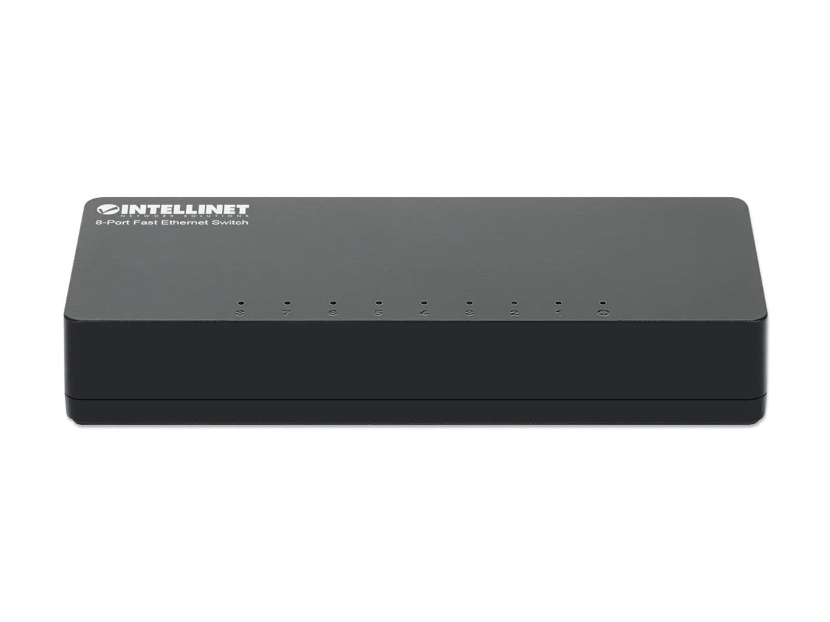 INTELLINET Desktop 8-Port Fast Ethernet Switch schwarz