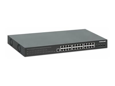 INT 28-P PoE+ Mngd Switch 4x10GbE 450W