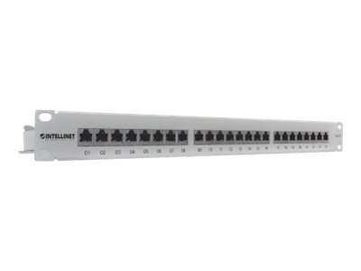 INTELLINET Patchpanel 1HE 24-Port Cat6  FTP grau