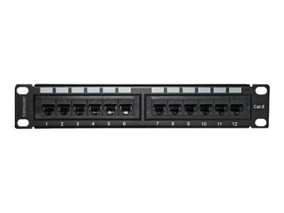 INTELLINET 10 Patchpanel 1HE 12-Port Cat6 UTP schwarz