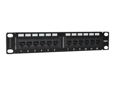 INTELLINET 10 Patchpanel 1HE 12-Port Cat6 UTP schwarz