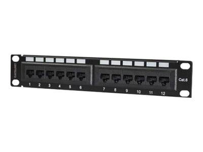 INTELLINET 10 Patchpanel 1HE 12-Port Cat6 UTP schwarz