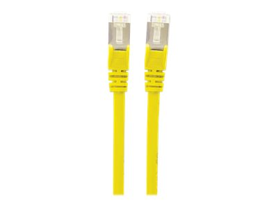INTELLINET Patchkabel Cat6a-Stecker/Cat7-Rohkabel 0,25m gelb
