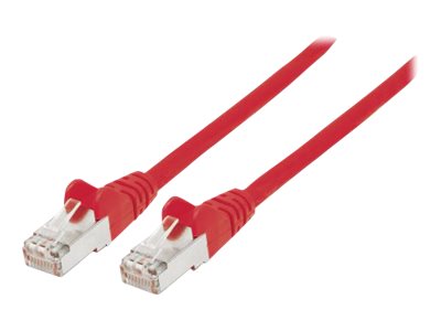 INTELLINET Patchkabel Cat6a-Stecker/Cat7-Rohkabel 0,5m rot