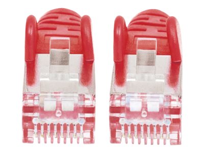 INTELLINET Patchkabel Cat6a-Stecker/Cat7-Rohkabel 0,5m rot