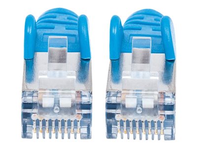 INTELLINET Patchkabel Cat6a-Stecker/Cat7-Rohkabel 1,5m blau
