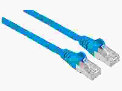 INTELLINET Patchkabel Cat6a-Stecker/Cat7-Rohkabel 3m blau