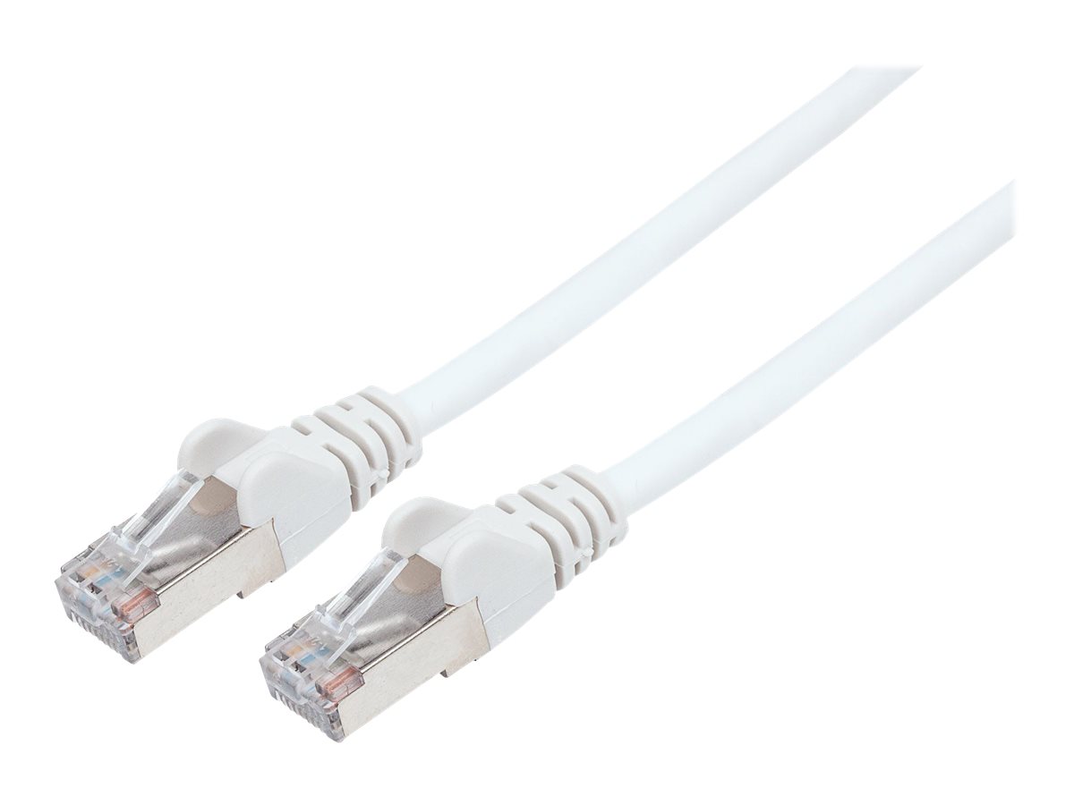 INTELLINET Patchkabel Cat6a-Stecker/Cat7-Rohkabel 0,25m weiß