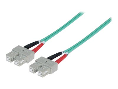 INTELLINET LWL Anschlusskabel SC/SC 5m  Multimode OM3 aqua