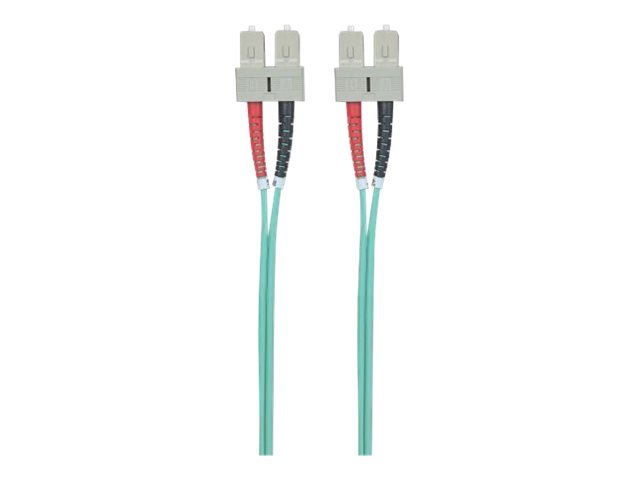 INTELLINET LWL Anschlusskabel SC/SC 1m  Multimode OM3 aqua