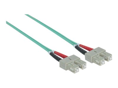 INTELLINET LWL Anschlusskabel SC/SC 1m  Multimode OM3 aqua