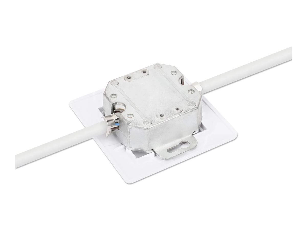 INTELLINET 2-Port Cat6a 10G RJ45-Unterputzdose STP weiß