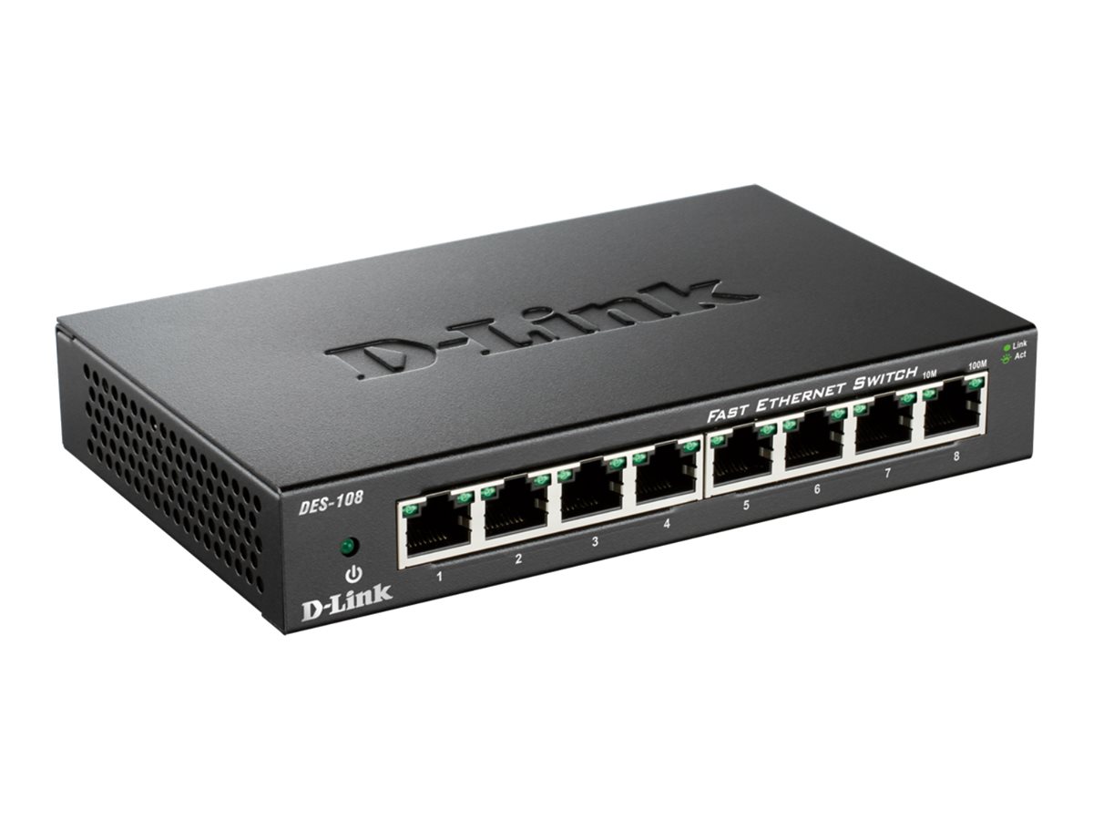 D-Link DES-108/E, 8 Pt. 10/100 Switch