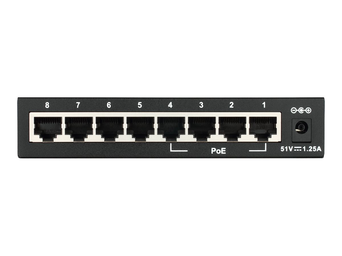 D-Link DES-1008PA Netzwerk-Switch Unmanaged Fast Ethernet (10/100) Power over Ethernet (PoE) Schwarz